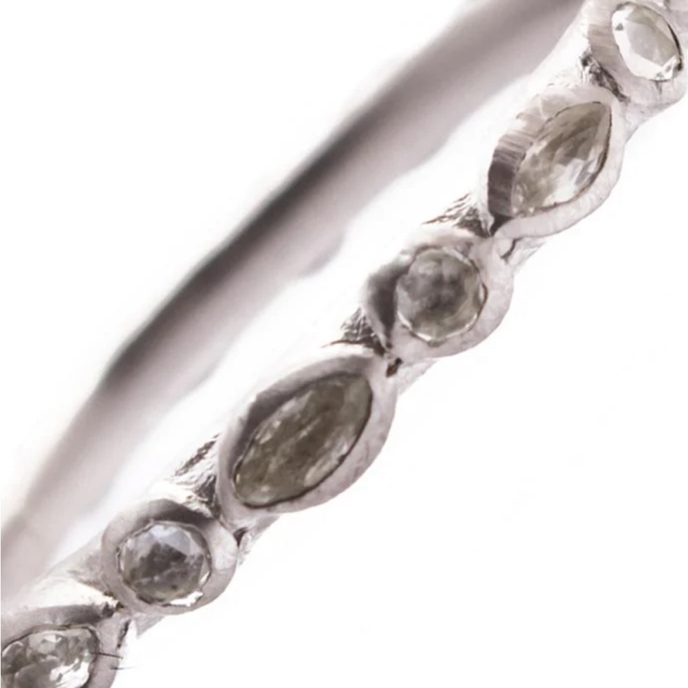 Armenta Silver NW White Sapphire Stack Ring